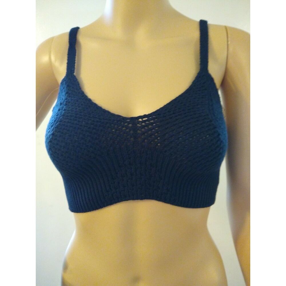 Free People You Wanna Brami Crochet Bralette Black